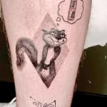 Фото пример рисунка тату белка 18,10,2021 - №0141 - squirrel tattoo - tattoo-photo.ru