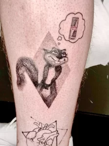 Фото пример рисунка тату белка 18,10,2021 - №0141 - squirrel tattoo - tattoo-photo.ru