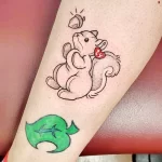 Фото пример рисунка тату белка 18,10,2021 - №0153 - squirrel tattoo - tattoo-photo.ru