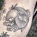 Фото пример рисунка тату белка 18,10,2021 - №0161 - squirrel tattoo - tattoo-photo.ru