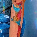 Фото пример рисунка тату белка 18,10,2021 - №0170 - squirrel tattoo - tattoo-photo.ru