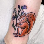 Фото пример рисунка тату белка 18,10,2021 - №0182 - squirrel tattoo - tattoo-photo.ru