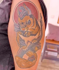 Фото пример рисунка тату белка 18,10,2021 - №0186 - squirrel tattoo - tattoo-photo.ru