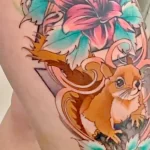 Фото пример рисунка тату белка 18,10,2021 - №0223 - squirrel tattoo - tattoo-photo.ru