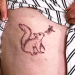 Фото пример рисунка тату белка 18,10,2021 - №0228 - squirrel tattoo - tattoo-photo.ru