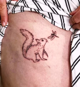 Фото пример рисунка тату белка 18,10,2021 - №0228 - squirrel tattoo - tattoo-photo.ru