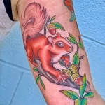 Фото пример рисунка тату белка 18,10,2021 - №0231 - squirrel tattoo - tattoo-photo.ru