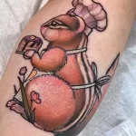 Фото пример рисунка тату белка 18,10,2021 - №0258 - squirrel tattoo - tattoo-photo.ru