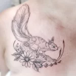 Фото пример рисунка тату белка 18,10,2021 - №0266 - squirrel tattoo - tattoo-photo.ru