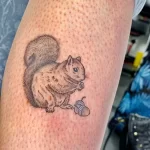 Фото пример рисунка тату белка 18,10,2021 - №0273 - squirrel tattoo - tattoo-photo.ru