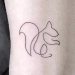 Фото пример рисунка тату белка 18,10,2021 - №0281 - squirrel tattoo - tattoo-photo.ru