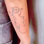 Фото пример рисунка тату белка 18,10,2021 - №0287 - squirrel tattoo - tattoo-photo.ru