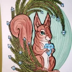 Фото пример рисунка тату белка 18,10,2021 - №0298 - squirrel tattoo - tattoo-photo.ru