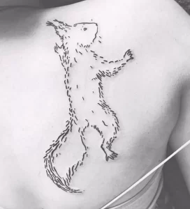 Фото пример рисунка тату белка 18,10,2021 - №0308 - squirrel tattoo - tattoo-photo.ru
