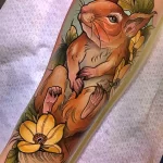 Фото пример рисунка тату белка 18,10,2021 - №0314 - squirrel tattoo - tattoo-photo.ru