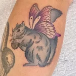 Фото пример рисунка тату белка 18,10,2021 - №0316 - squirrel tattoo - tattoo-photo.ru