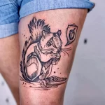 Фото пример рисунка тату белка 18,10,2021 - №0323 - squirrel tattoo - tattoo-photo.ru