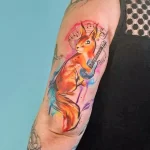 Фото пример рисунка тату белка 18,10,2021 - №0355 - squirrel tattoo - tattoo-photo.ru