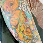 Фото пример рисунка тату белка 18,10,2021 - №0396 - squirrel tattoo - tattoo-photo.ru