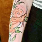 Фото пример рисунка тату белка 18,10,2021 - №0404 - squirrel tattoo - tattoo-photo.ru
