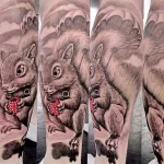 Фото пример рисунка тату белка 18,10,2021 - №0405 - squirrel tattoo - tattoo-photo.ru