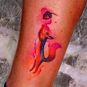 Фото пример рисунка тату белка 18,10,2021 - №0414 - squirrel tattoo - tattoo-photo.ru