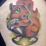 Фото пример рисунка тату белка 18,10,2021 - №0417 - squirrel tattoo - tattoo-photo.ru