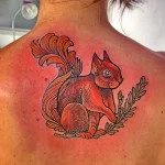 Фото пример рисунка тату белка 18,10,2021 - №0421 - squirrel tattoo - tattoo-photo.ru