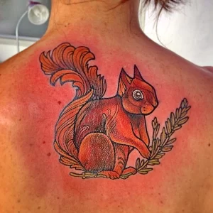 Фото пример рисунка тату белка 18,10,2021 - №0421 - squirrel tattoo - tattoo-photo.ru