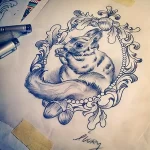 Фото пример рисунка тату белка 18,10,2021 - №0429 - squirrel tattoo - tattoo-photo.ru