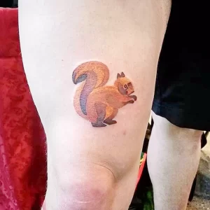 Фото пример рисунка тату белка 18,10,2021 - №0448 - squirrel tattoo - tattoo-photo.ru