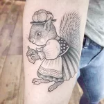 Фото пример рисунка тату белка 18,10,2021 - №0456 - squirrel tattoo - tattoo-photo.ru