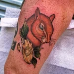 Фото пример рисунка тату белка 18,10,2021 - №0476 - squirrel tattoo - tattoo-photo.ru