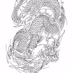 Эскизы тату дракон 28,10,2021 - №0006 - dragon tattoo sketch - tattoo-photo.ru