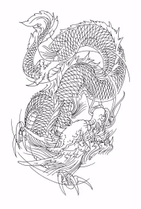 Эскизы тату дракон 28,10,2021 - №0006 - dragon tattoo sketch - tattoo-photo.ru