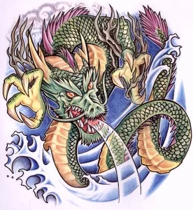 Эскизы тату дракон 28,10,2021 - №0017 - dragon tattoo sketch - tattoo-photo.ru