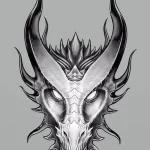 Эскизы тату дракон 28,10,2021 - №0025 - dragon tattoo sketch - tattoo-photo.ru