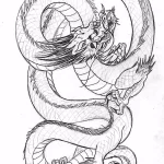 Эскизы тату дракон 28,10,2021 - №0028 - dragon tattoo sketch - tattoo-photo.ru