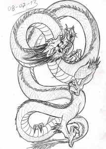 Эскизы тату дракон 28,10,2021 - №0028 - dragon tattoo sketch - tattoo-photo.ru
