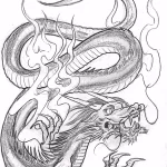 Эскизы тату дракон 28,10,2021 - №0033 - dragon tattoo sketch - tattoo-photo.ru