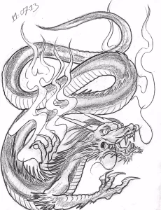 Эскизы тату дракон 28,10,2021 - №0033 - dragon tattoo sketch - tattoo-photo.ru