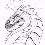 Эскизы тату дракон 28,10,2021 - №0035 - dragon tattoo sketch - tattoo-photo.ru