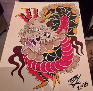 Эскизы тату дракон 28,10,2021 - №0042 - dragon tattoo sketch - tattoo-photo.ru