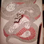 Эскизы тату дракон 28,10,2021 - №0044 - dragon tattoo sketch - tattoo-photo.ru