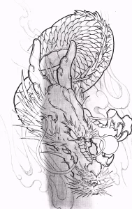 Эскизы тату дракон 28,10,2021 - №0049 - dragon tattoo sketch - tattoo-photo.ru
