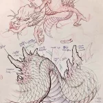 Эскизы тату дракон 28,10,2021 - №0050 - dragon tattoo sketch - tattoo-photo.ru