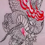 Эскизы тату дракон 28,10,2021 - №0053 - dragon tattoo sketch - tattoo-photo.ru