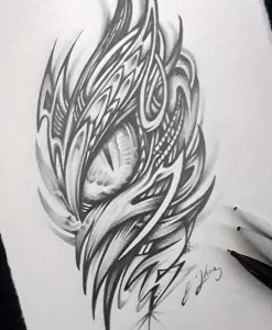 Эскизы тату дракон 28,10,2021 - №0055 - dragon tattoo sketch - tattoo-photo.ru