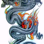 Эскизы тату дракон 28,10,2021 - №0075 - dragon tattoo sketch - tattoo-photo.ru