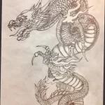 Эскизы тату дракон 28,10,2021 - №0076 - dragon tattoo sketch - tattoo-photo.ru